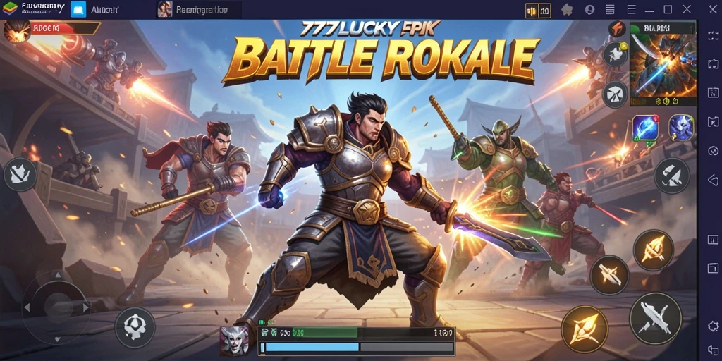 Screenshot gameplay 777LUCKY, aksi seru dalam pertarungan Battle Royale.