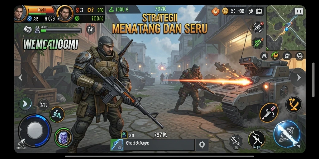 Tampilan gameplay strategis yang seru dan menantang.