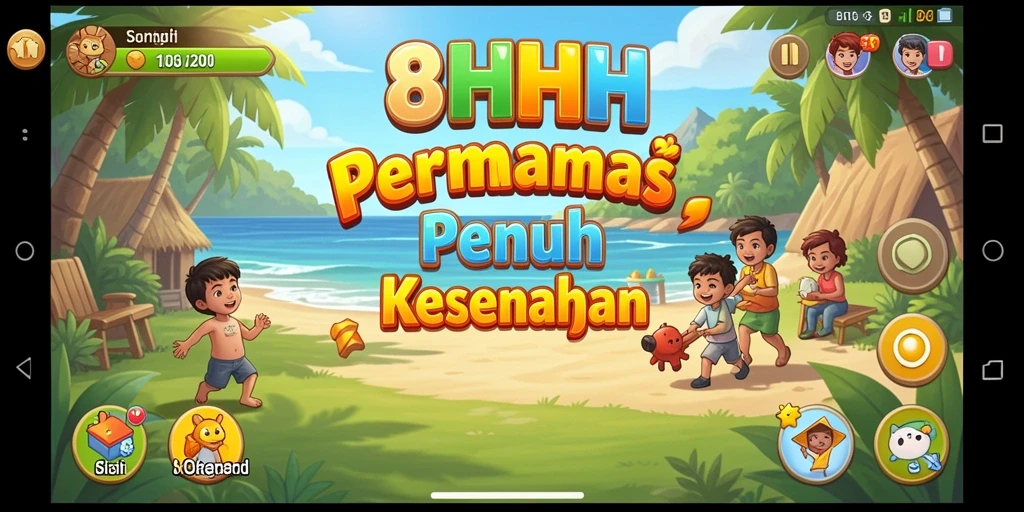 Tampilan gameplay seru dari 8HHH dengan grafis menarik.