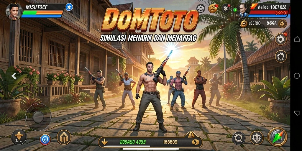 Tampilan gameplay menarik dari DOMTOTO yang memukau