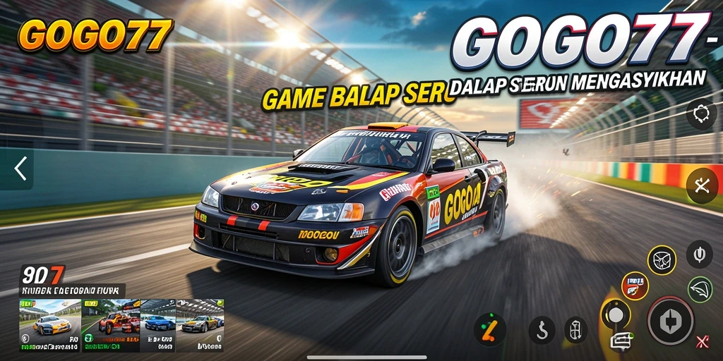 Tampilan intens dari gameplay balap di GOGO77 yang mengasyikkan.