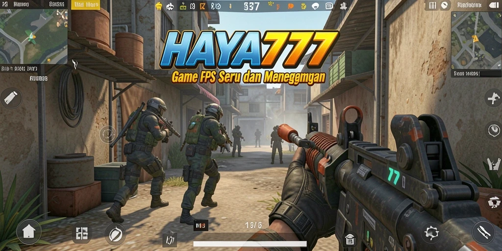 Tangkapan layar gameplay HAYA777 menunjukkan aksi menegangkan di medan perang.