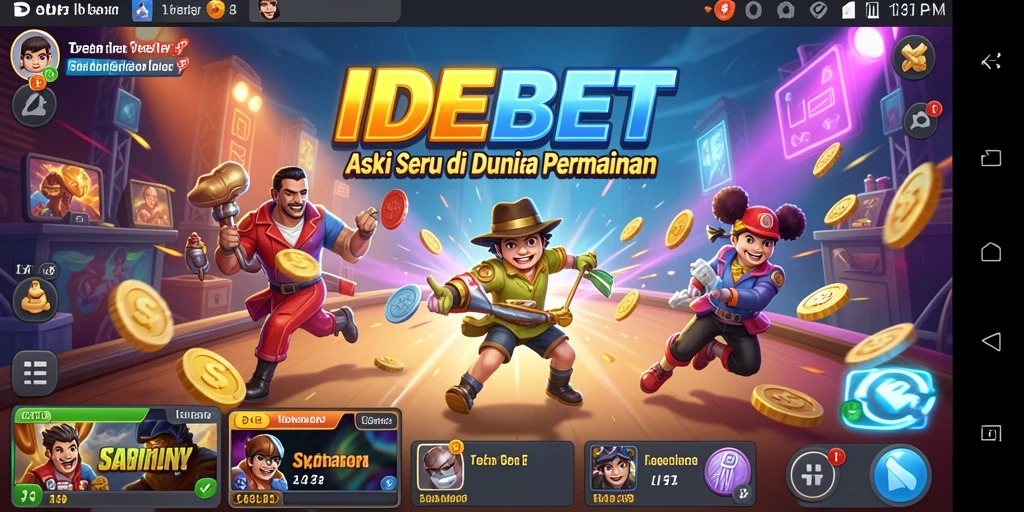 Tangkapan layar menunjukkan aksi mendebarkan dalam permainan IDEBET.