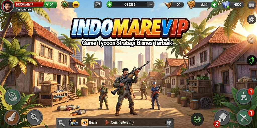 Tampilan gameplay <strong>INDOMAREVIP</strong> dalam mengelola bisnis yang dinamis.