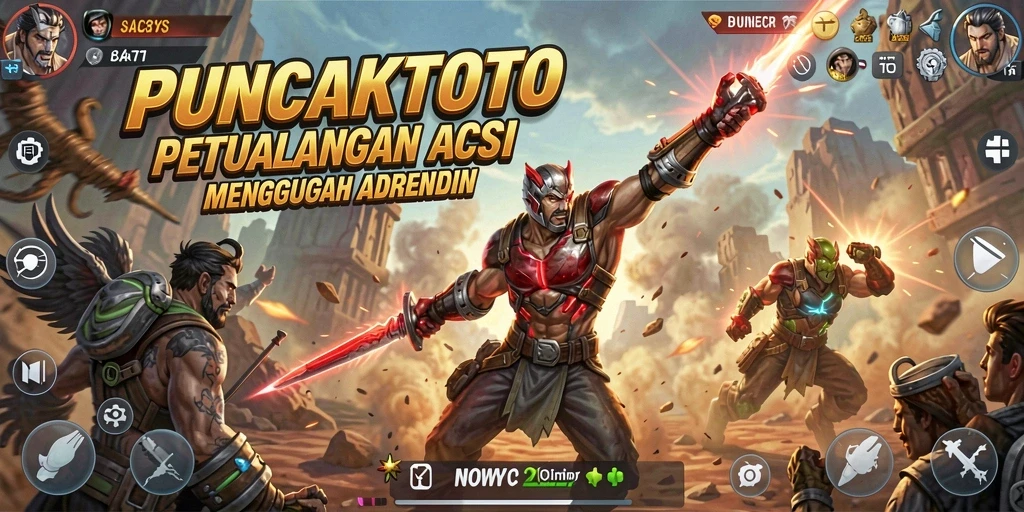 Screenshot gameplay PUNCAKTOTO menampilkan aksi seru yang mendebarkan.