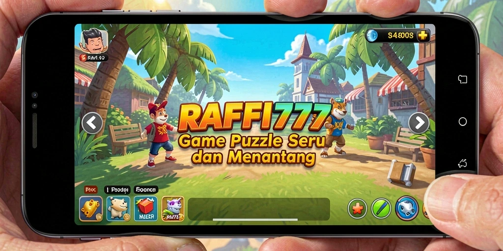 Tampilan gameplay RAFFI777 yang penuh tantangan dan warna-warni.