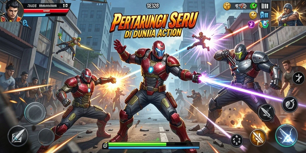 Gameplay seru SE328 dengan pertarungan yang intens.