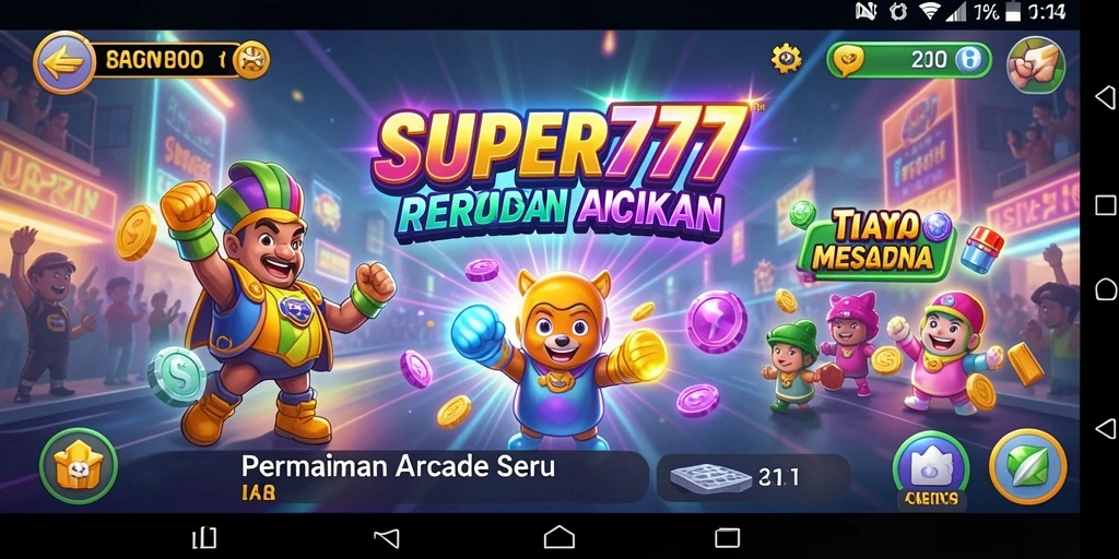 Tampilan menarik dari gameplay super seru SUPER777.
