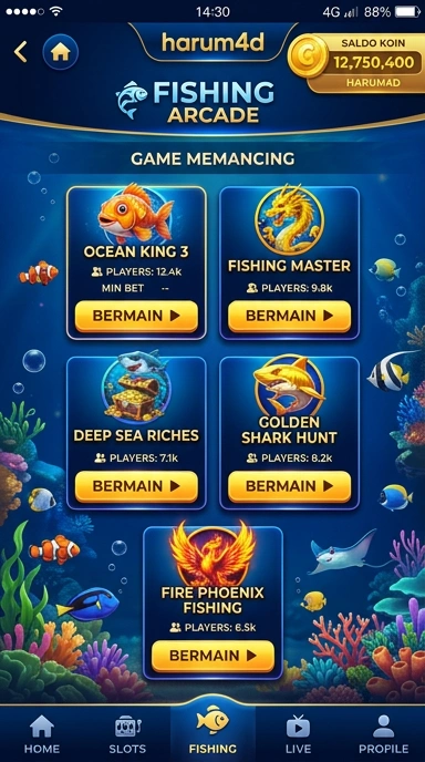 Tangkapan layar beranda aplikasi harum4d yang mudah digunakan.